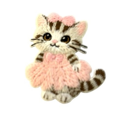 CUTEST KITTY PATCH!!  PRECIOUS!! SELF ADHESIVE +ONE FREE  STICKER
