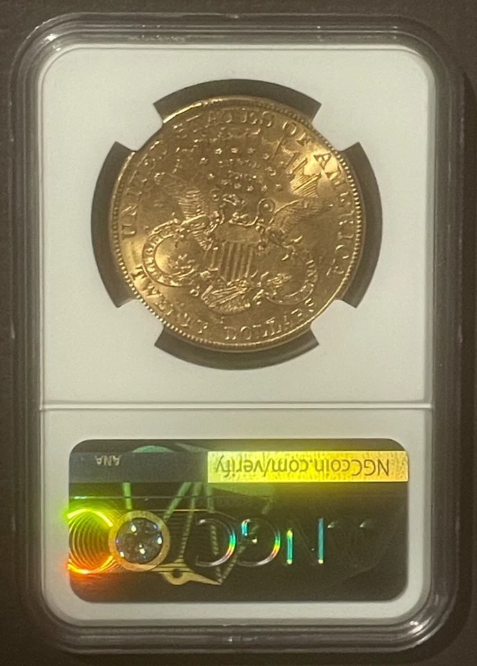 1903-S $20 GOLD LIBERTY DOUBLE EAGLE Classic Coin Graded by NGC MS62 : 10240 - Image 2 of 2