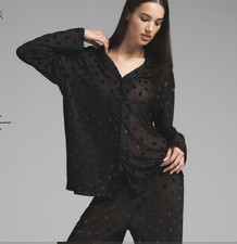 Skims Sheer Velvet Long Sleep Set NWT