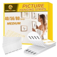 EMITEVER Heavy Duty Picture Hanging Strips Medium White 20 Pairs 40 Strips 0.23 per strip