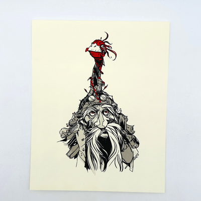 #ad Tyler Stout Labyrinth Red 2013 Handbill 8quot;x10quot; Screen Print Wiseman Pros amp; Cons $25.00