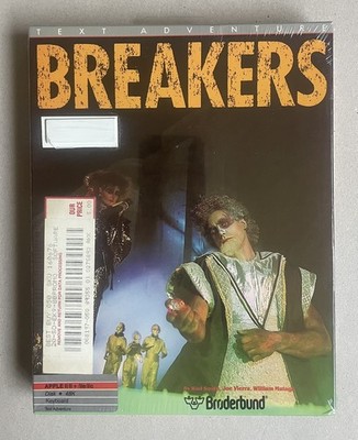 SEALED Breakers Text Adventure by Broderbund for Apple II+,IIe,IIc,IIgs 1986