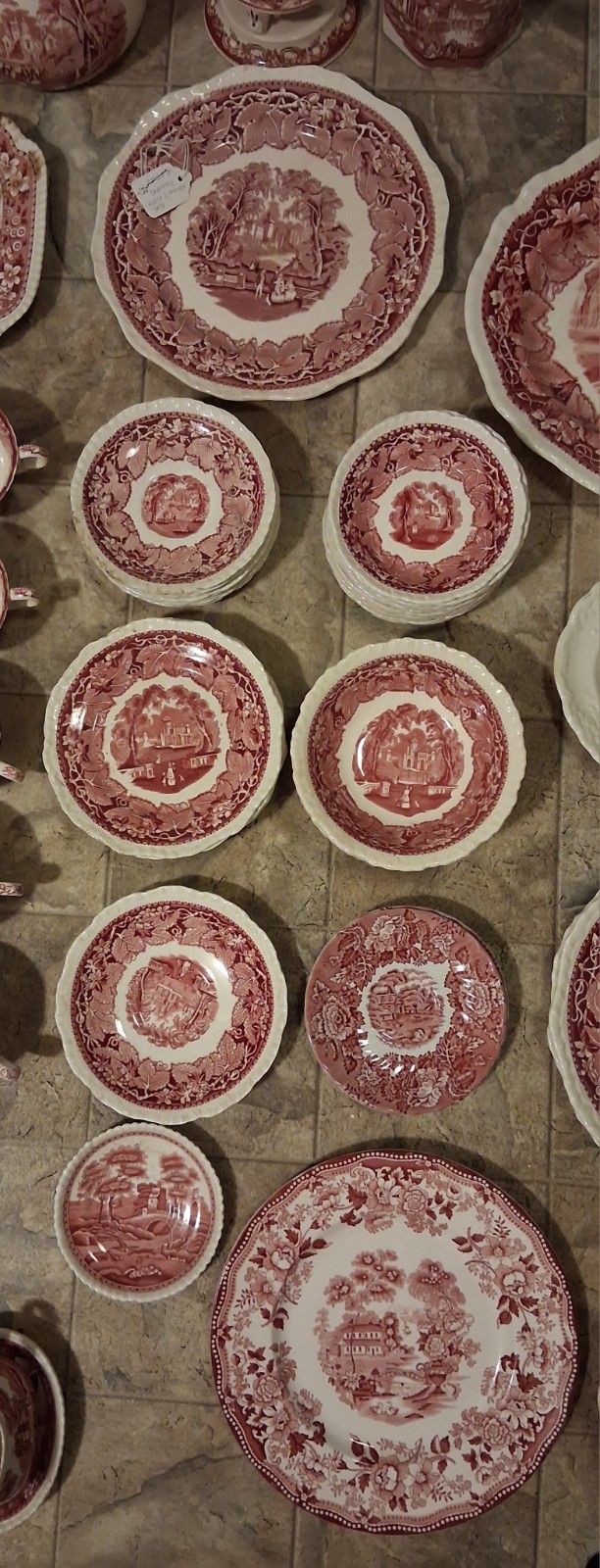 MASON'S Vista red/Pink England Ironstone glass 