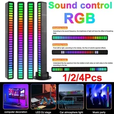 Sound Music Light Voice Activated Pickup Rhythm RGB LED Strip Tube Car Lamp Bar