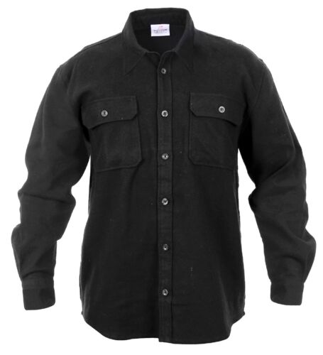 Men's Heavyweight 100% Cotton Flannel Button-Down Shirt - Picture 9 of 14
