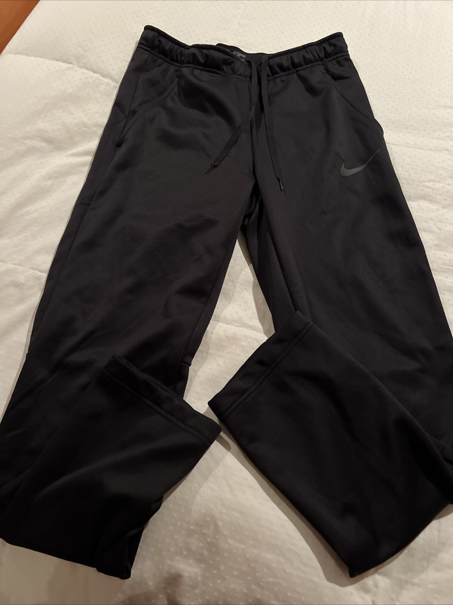 nike training tall therma tapered joggers in black