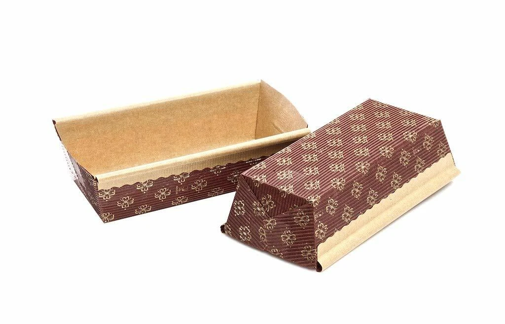 Small Size Rectangular Paper Loaf Pan Molds , Pack of 10