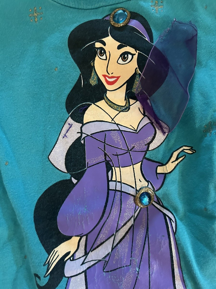 Vintage Disney Aladdin Princess Jasmine Embellished Youth T