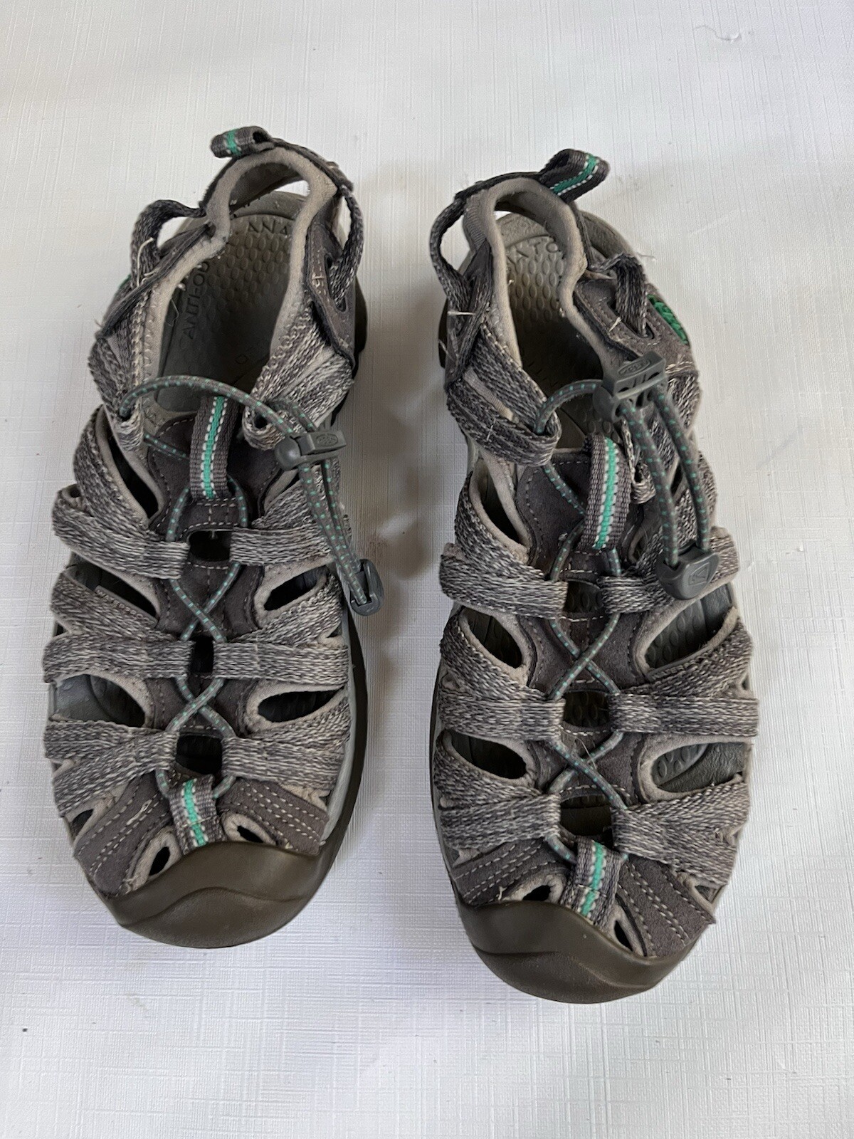 Sandali sportivi da trekking Keen grigio e blu acqua da donna taglia 7 5