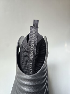 Moncler Black Acqua High Rain Boots Men's 9 US 42 IT