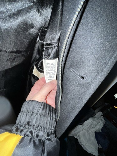 Michael Kors Men’s Long Coat Black 44L With Faux Fur Collar - Picture 6 of 7