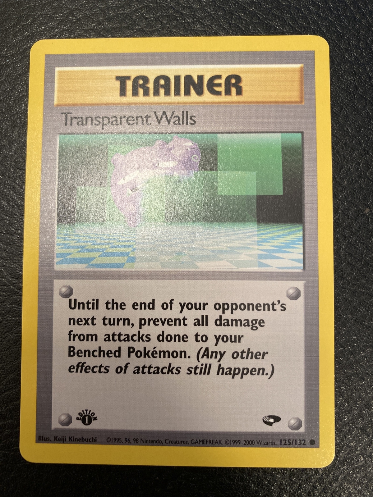 1st Edition Transparent Walls 125/132 Common Gym Challenge Pokemon Card