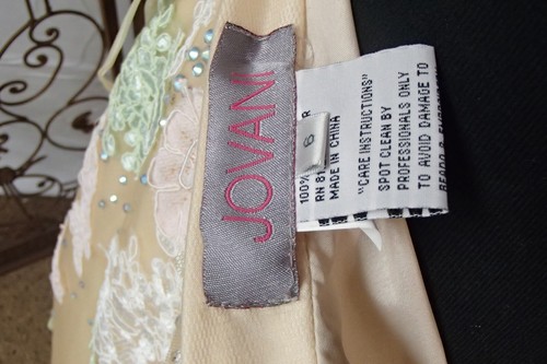 J214 Jovani B23284 Gr. 6 2 STCK. $ 678 BEIGH FORMELLES BLUMENBALLKLEID KLEID - Bild 10 von 12