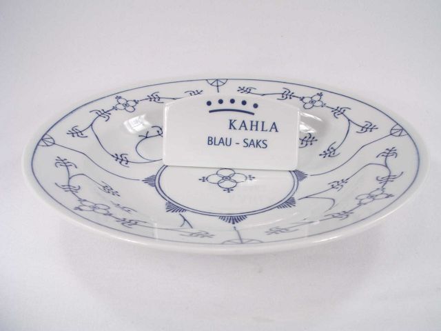 Suppenteller 22 cm Kahla blau saks Porzellan Neu