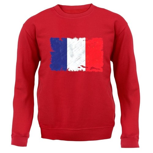 France Grunge Style Flag - Kids Hoodie / Sweater - French Flags Country Love