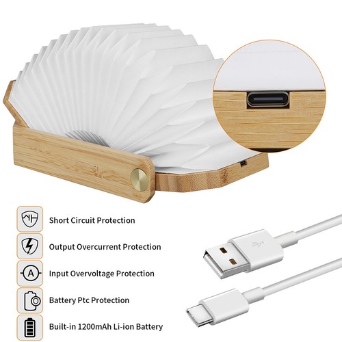 Kids Bedroom Sleeping Night Lights, Magnetic LED Book Lamp W/ Handle, Xmas Gifts - 第 6/14 張圖片