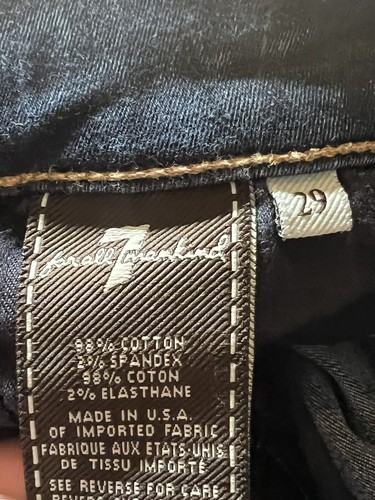 7 For All Mankind The Skinny Jeans Sz 29 Women’s dark Wash Denim Stretch - Picture 5 of 15