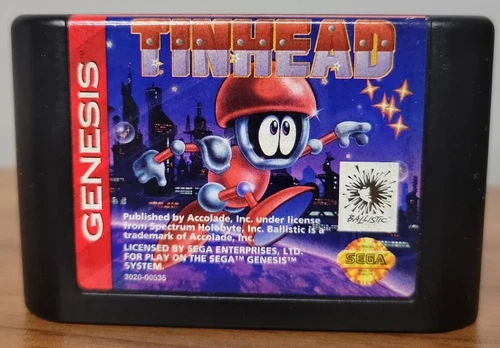 Tinhead (Sega Genesis, 1993) Tested Working Game Cartridge Only