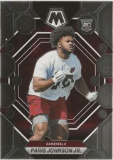 2023 Panini Mosaic Paris Johnson Jr RC Rookie Card Arizona Cardinals. rookie card picture