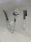Mirage Stainless Steel Cheese  Serving Knives Lucite Handle — photo 2