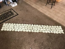 2012 Sam Hedaya Table Runner Yellow Flowers Polyester 90” x 14”