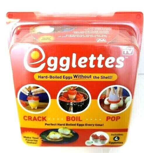 Egglettes Egg Cooking Cups Silicone Pack Of 4 Get Perfect Eggs Every Time NEW