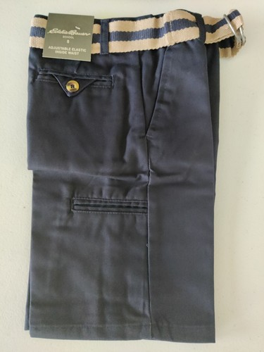 Eddie Bauer Boys' Short Classic Navy Size 5 School Uniform with Belt - Picture 5 of 6