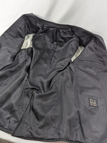Jos. Bank Signature Blazer Sport Mantel Jacke 100% Wolle 44 L dunkelgrau Crosshatch - Bild 6 von 11