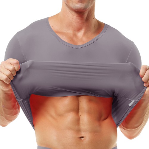 Herren schmal dünn kurzärmeliges Unterhemd T-Shirt Bodybuilding Sport Basic T-Shirts Tops - Bild 60 von 65