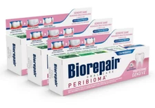 FREE Ship + 3 BIOREPAIR TOTHPASTE PERIBIOMA FOR GUMS W PROBIOTICS ITALY NO FLUOR