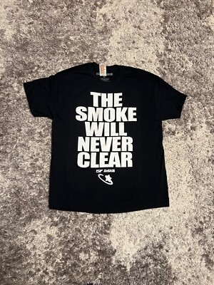 Pop Smoke 'The Smoke Will Never Clear'' The Woo New Black T-shirt Sz: XL