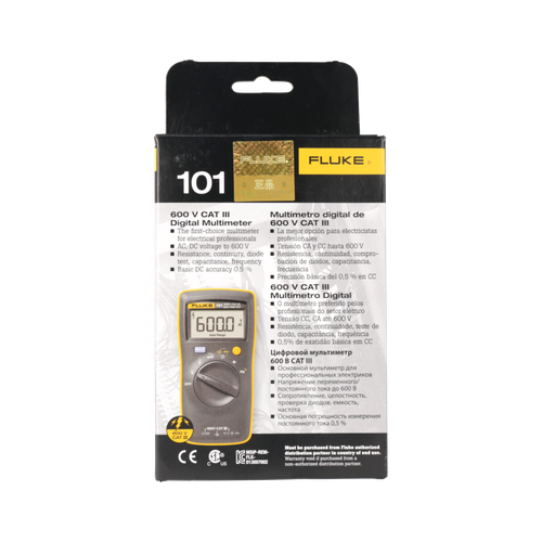 FLUKE 101 Basic Digital Multi-meter Portable Meter ACDC Volt Tester - Picture 3 of 3