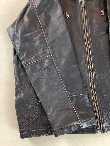 Vintage Leather Highwayman Jacket Motorcycle Jacket Size M - see size note - Picture 12 of 21