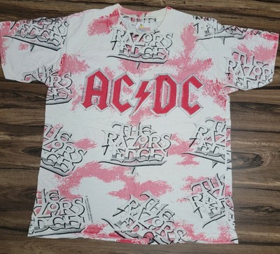 VTG ACDC 90s All Over Print T Shirt 