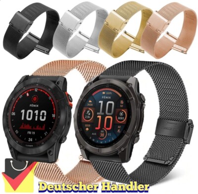 Milanese Click Fit Armband für Garmin Fenix 8 43mm / 7S / 6S / Pro / 5S /Plus