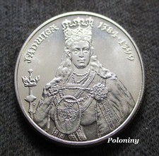 COIN OF POLAND - POLISH MONARCHS - QUEEN JADWIGA MINT CONDITION UNC