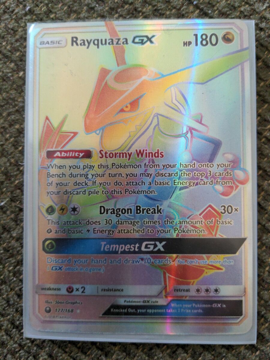 Carta Pokémon Rayquaza GX 177a/168 - Destinos Brilhantes