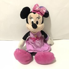 Disney Minnie Mouse Pink Dress Plush Stuffed Animal Toy Doll 9 in. Pink