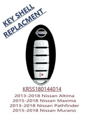 New Smart Key Shell Case For 5 Button Nissan Models KR5S180144014 SUPER STRONG !