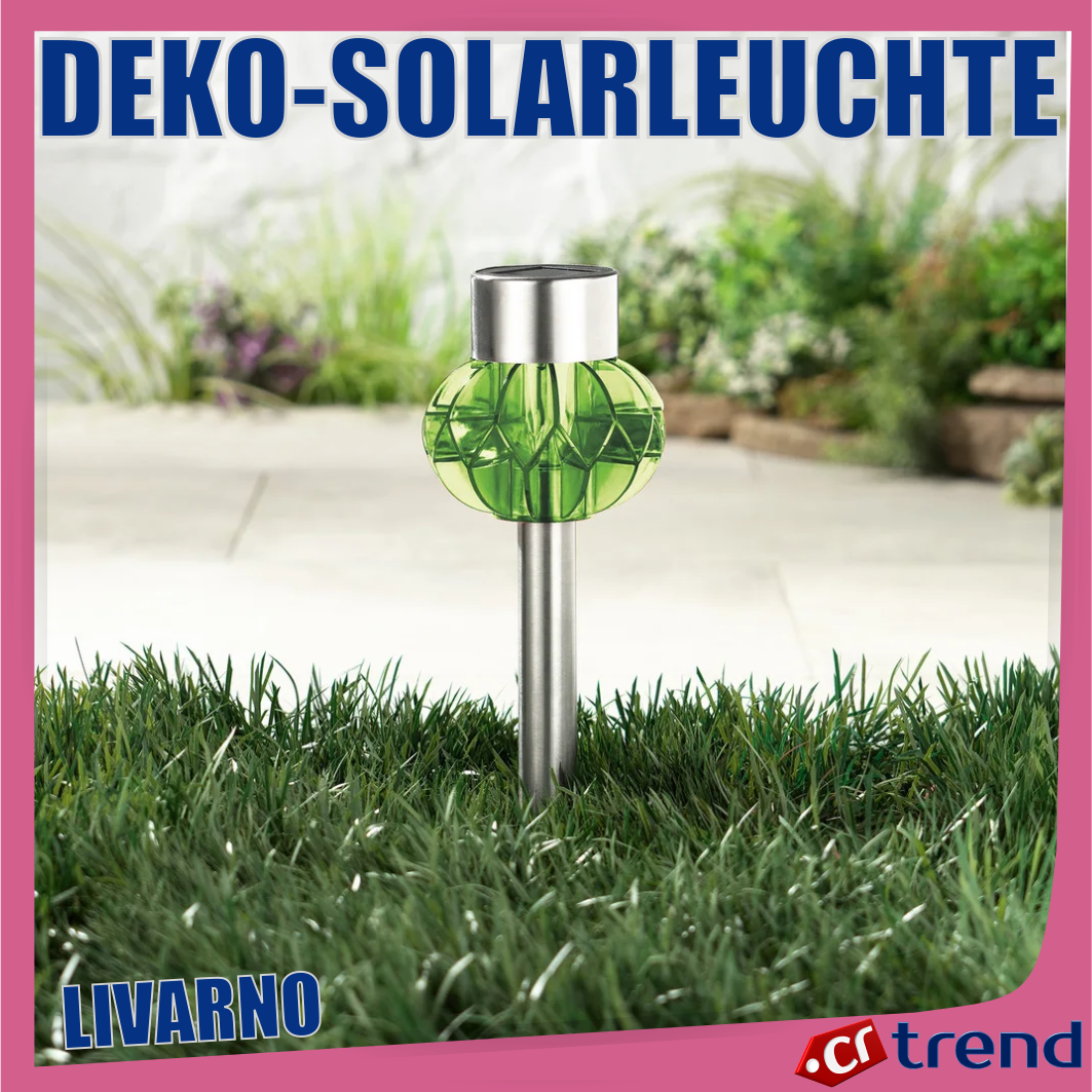 Livarno Deko-Solarleuchte,Edelstahl,35cm, 2-in1 Funktion inkl.Ni-MH-Akku