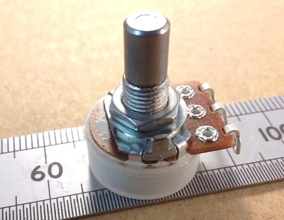 6.0mm Round Shaft Solder Lug Logarithmic 16mm Potentiometer Log Pot RSL60