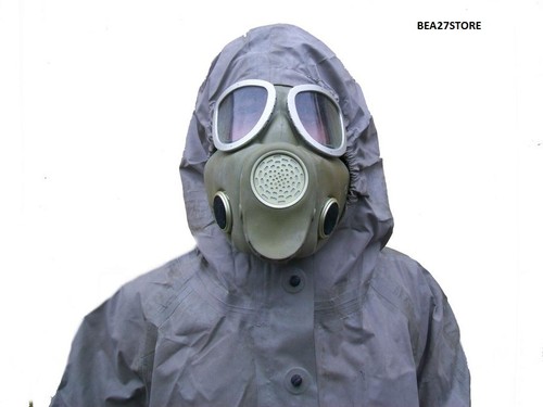 TRAJE L2 NBC RESISTENTE CUBIERTA COMPLETA AISLAMIENTO MATERIAL PELIGROSO CON MÁSCARA DE GAS - Imagen 9 de 27