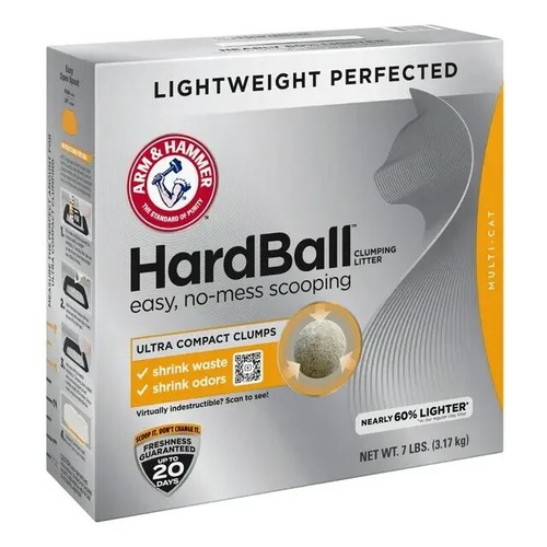 7lb, ARM & HAMMER Hardball Lightweight Cat Litter, Clumping, No-Mess Scooping - Picture 3 of 10