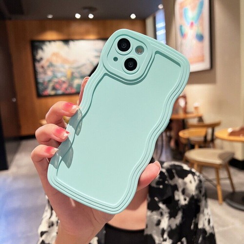 Curly Wave Bumper Silicone Soft Case For iPhone 16 Pro Max 15 14 13 12 11 Cover - Picture 13 of 17