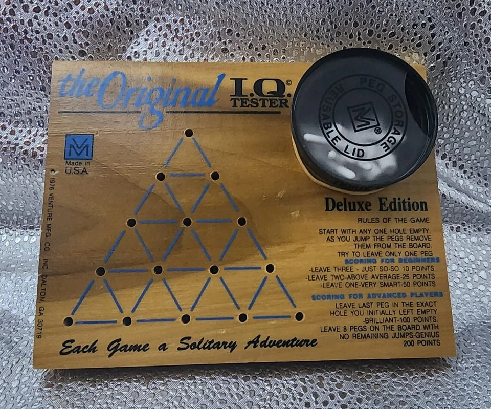 1976-Dalton, Georgia- Venture Mfg. Co. Inc.-The Original IQ Tester Game (W) - Image 3 of 3