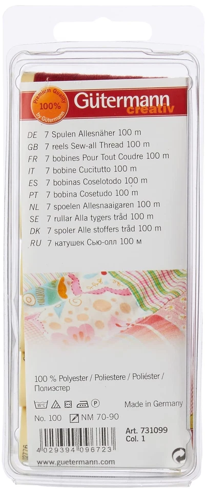 G731099 Nähgarn-Set Polyester Mehrfarbig 100 Meter Länge 700 - Bild 3 von 3