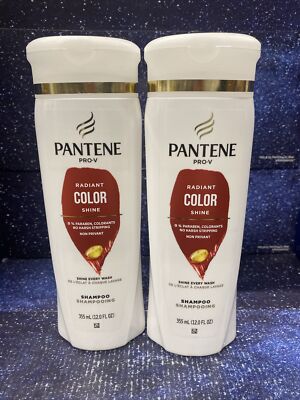 2 X Pantene Pro-V Radiant Color Shine Shampoo Shine Every Wash 12 oz.