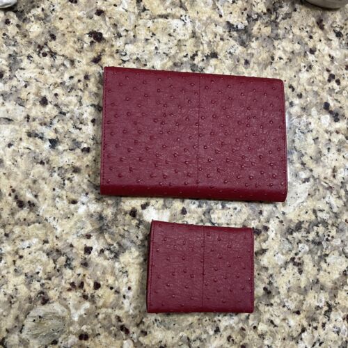 ROLODEX VISITENKARTENETUI ORDNER & KLEINES HALTER - einzigartiges rotes passendes Set - Bild 2 von 3