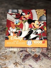 NEW~Disney Fine Art~Wheeling in Flavor  1000pc Puzzle~Chef Mickey Disney Puzzle