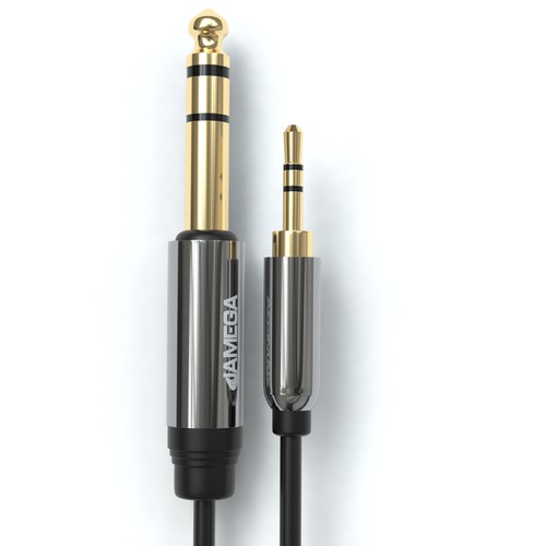 Jack 3,5 mm na kabel jack 6,3 mm 2m | 6 3mm wtyczka na wtyczkę 3 5mm audio - Zdjęcie 5 z 6